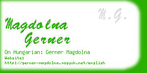 magdolna gerner business card